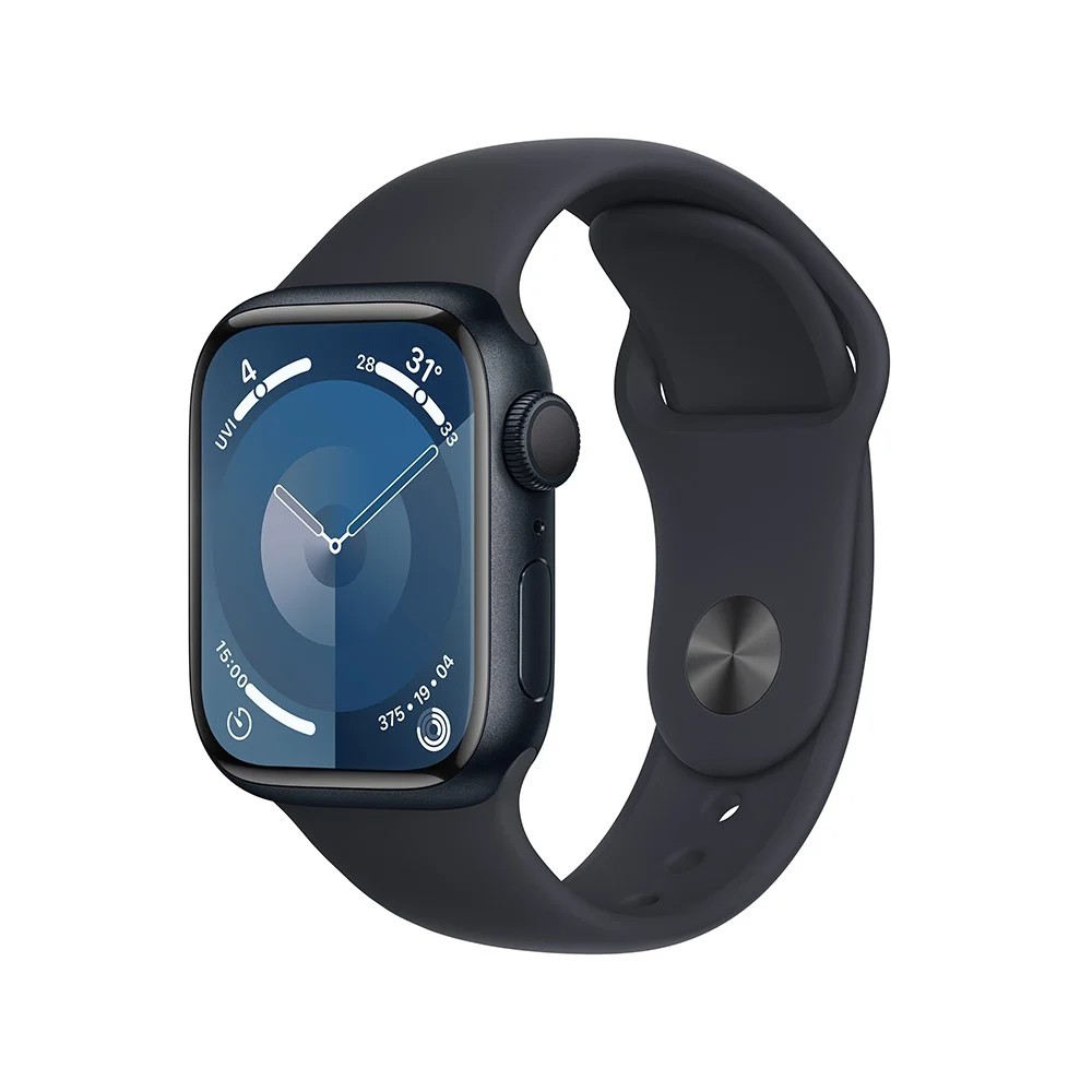 Apple Watch S9 (41mm/ GPS) - Midnight Aluminum Case with Midnight Sport Band (Small/Medium)