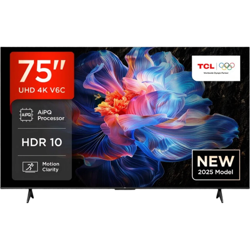 TCL 75V6C 75 Zoll 4K UHD  Smart TV  HDR10+, HVA-Panel, Dolby Vision