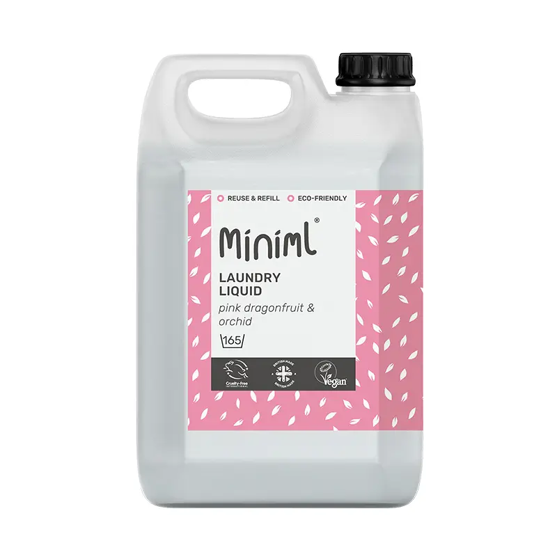 Miniml Laundry Liquid - Pink Dragonfruit + Orchid 5l Refill 165 Washes | Liquid Detergent | Joybuy