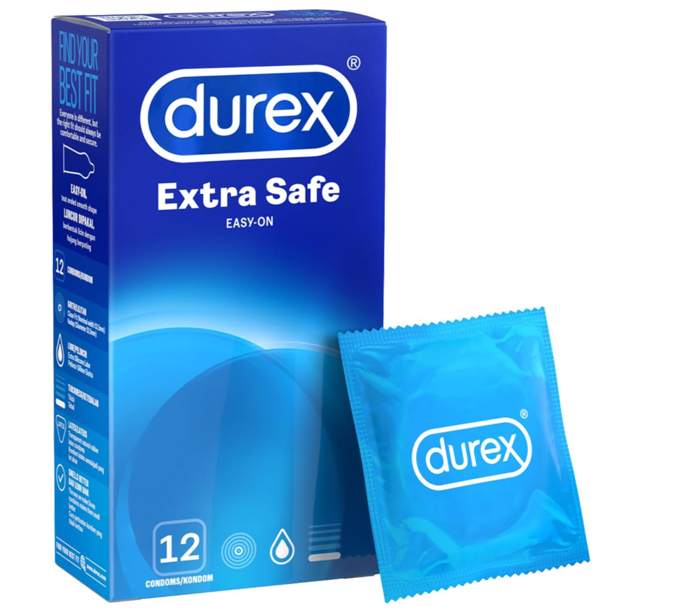 Durex Extra Safe 12 Stück Kondomen, Transparent, 56 mm