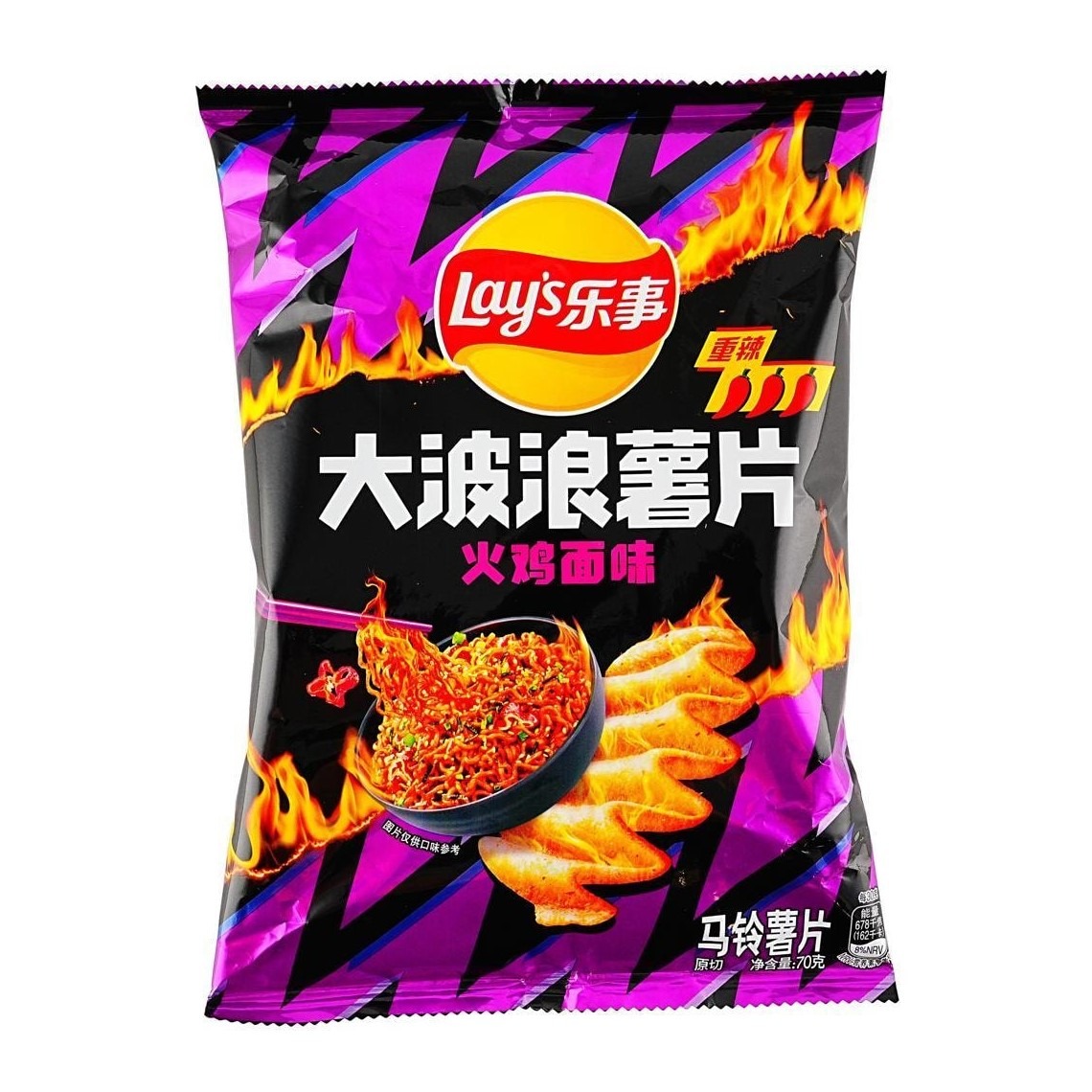 Lay's MAX CRINKLE CUT POTATO CHIPS (BULDAK SPICY NOODLE FLAVOUR)
