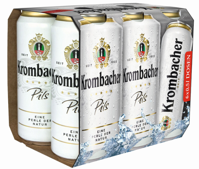 KROMBACHER Pilsner 6x0,5L Dose (inkl. 1,50€ Pfand)