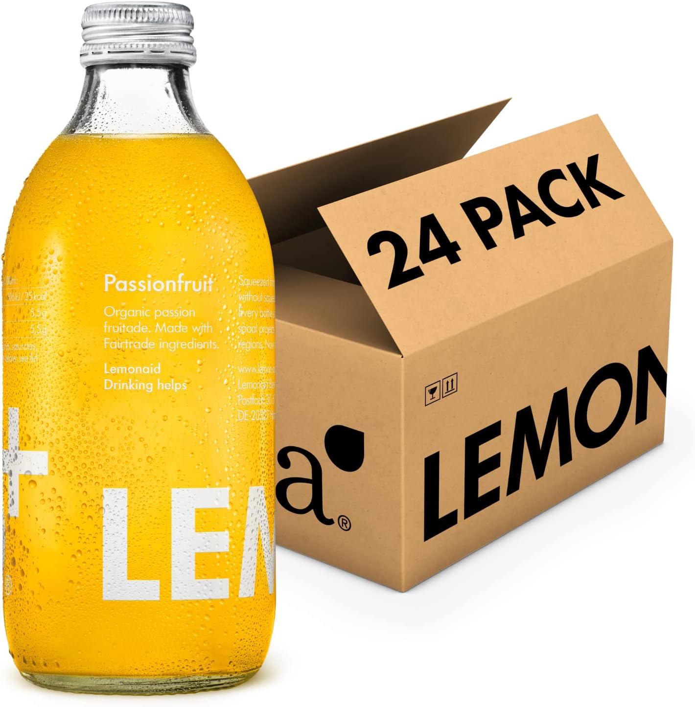 Lemonaid - Organic Passion Fruit Sparkling Soft Drink - 330ml