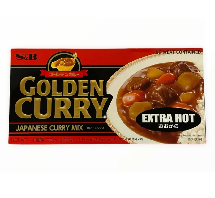 S&B Golden Curry Sauce Mix - Extra Hot 220g