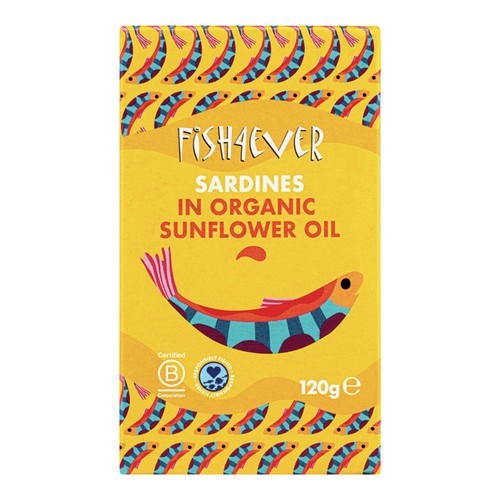 Fish4ever Whole Sardines in Organic Sunflower Oil 120g