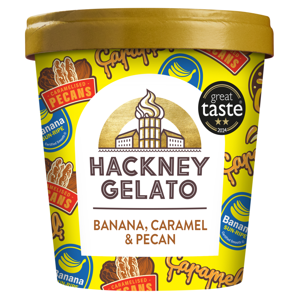 Hackney Gelato Banana, Caramel & Pecan 460ml