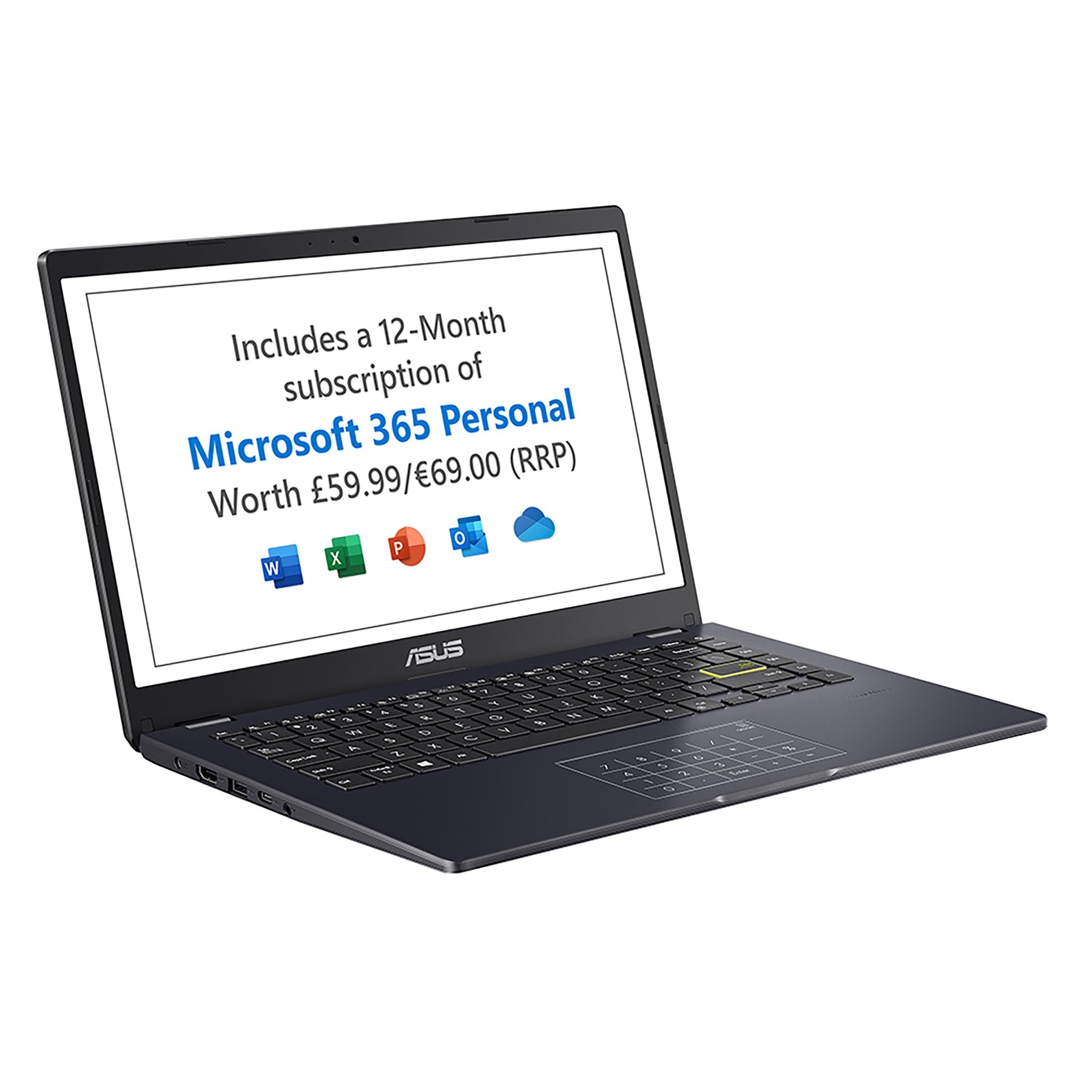 ASUS Vivobook Go 14" Compact Laptop - Intel N4500, 4GB/ 128GB - Blue