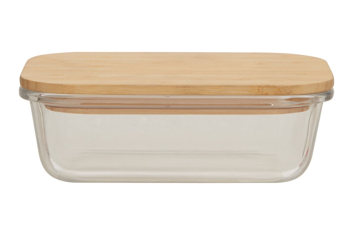 Maison by Premier 640ml Glass Container With Bamboo Lid