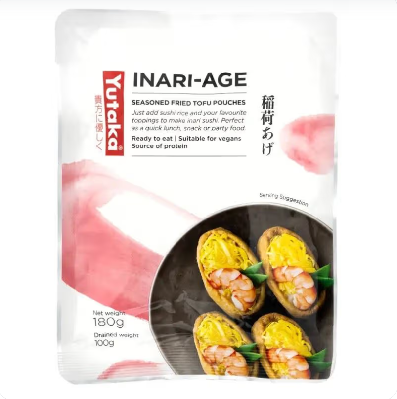 Yutaka Seasoned Soybean Curd Sushi Pocket -Inari 10pc 味付豆腐皮寿司包（稻荷）10片 180g