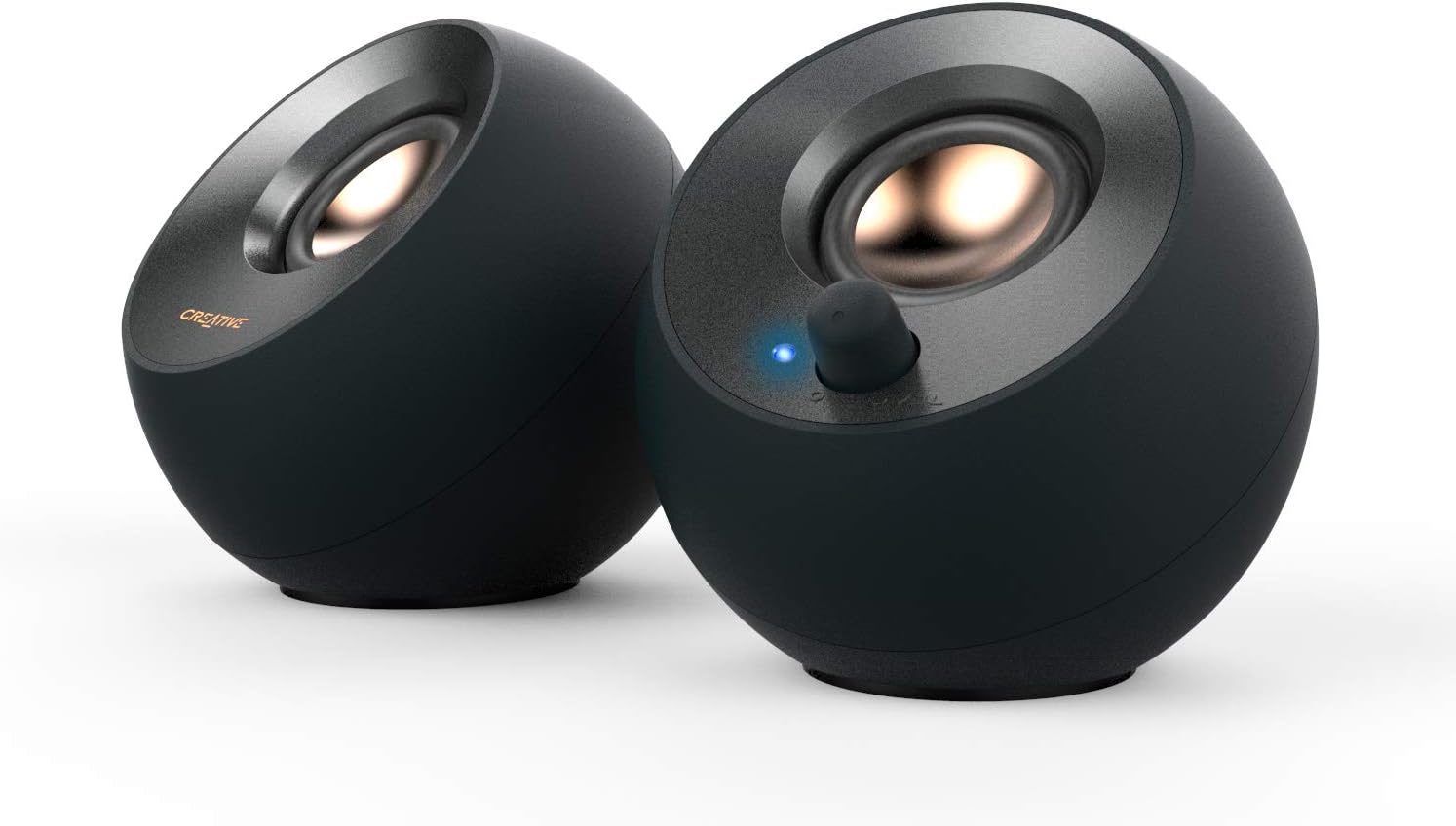 Creative Pebble V2 Desktop Speakers – Compact USB-C Powered 2.0 with AUX-in (Black)