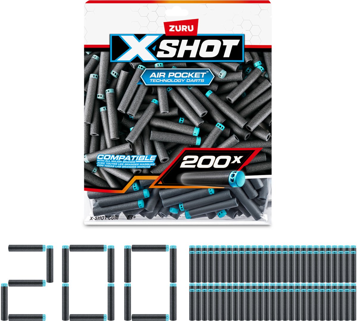 X SHOT-Excel 200PK Refill Darts - (36592)