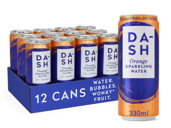 Dash Water - Sparkling Water Infused with Wonky Oranges - 12 x 330ml