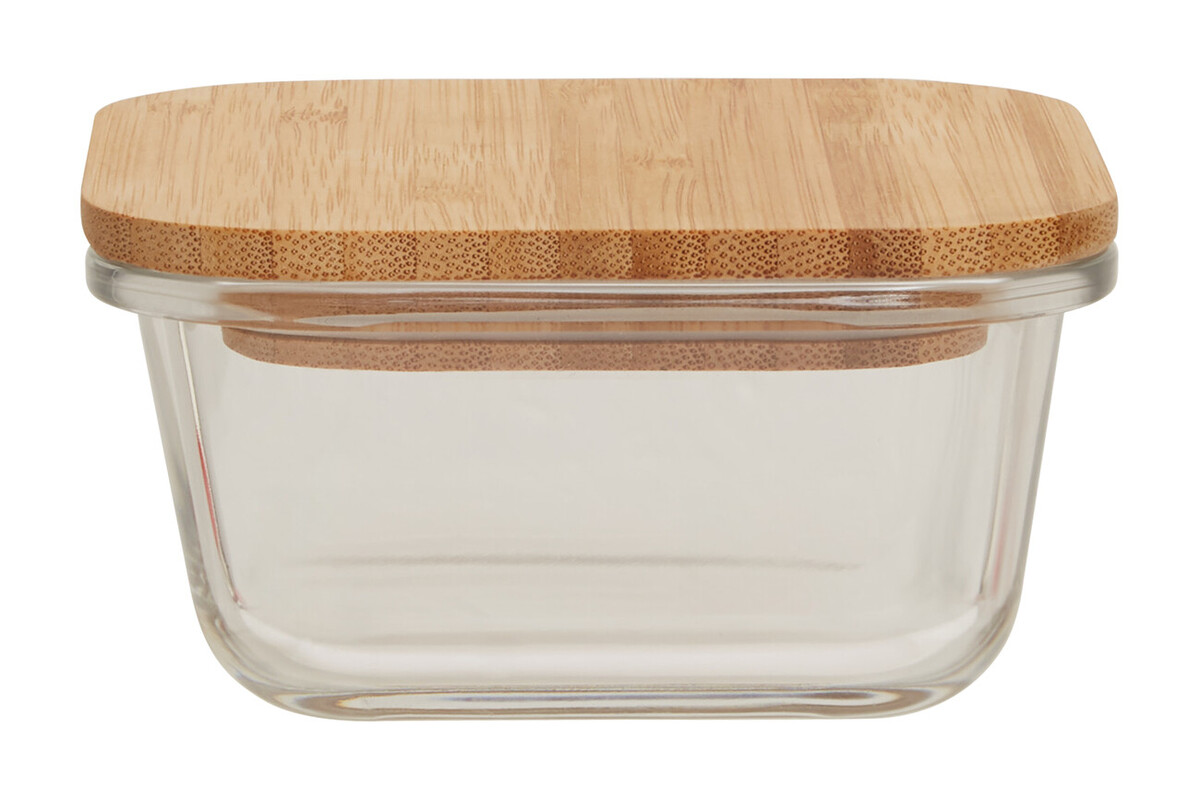 Maison by Premier 320ml Glass Container With Bamboo Lid