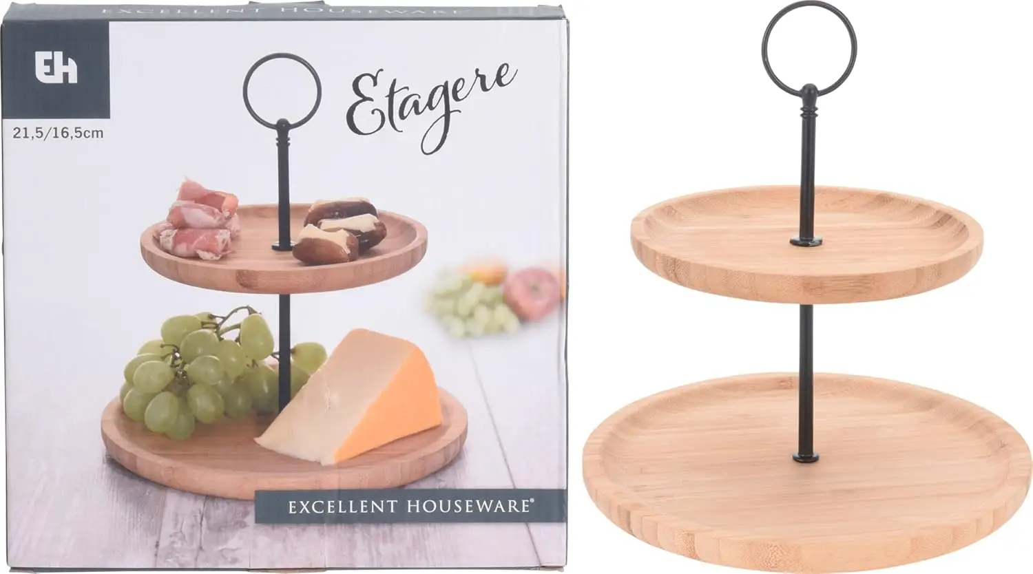 Etagere 2-stckig aus Bambus | Haushaltsaufbewahrung | Joybuy