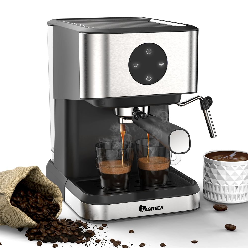 IAGREEA Espresso Machine 20 Bar, Professional Espresso Maker with Milk Frother Steam Wand, 50oz Removable Water Tank, Fast Heating Semi Automatic Coffee Machine for cappuccino, Latte, Macchiato
