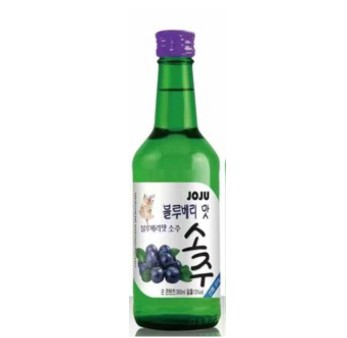 JOJU韩国果味烧酒 - 蓝莓味 JOJU Korea Fruit Soju - Blueberry Flavor 360ml