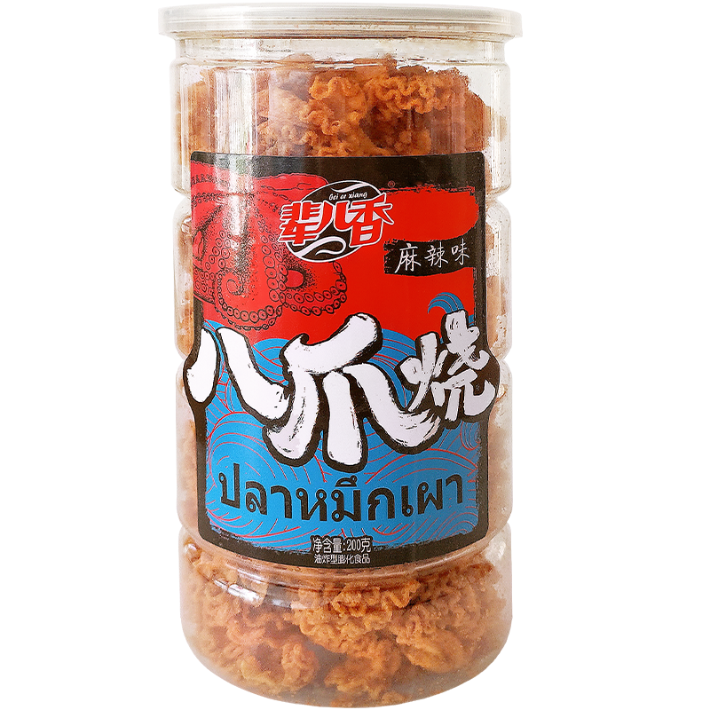 BEIERXIANG Octopus Crispy Cracker Spicy Flavour 200g