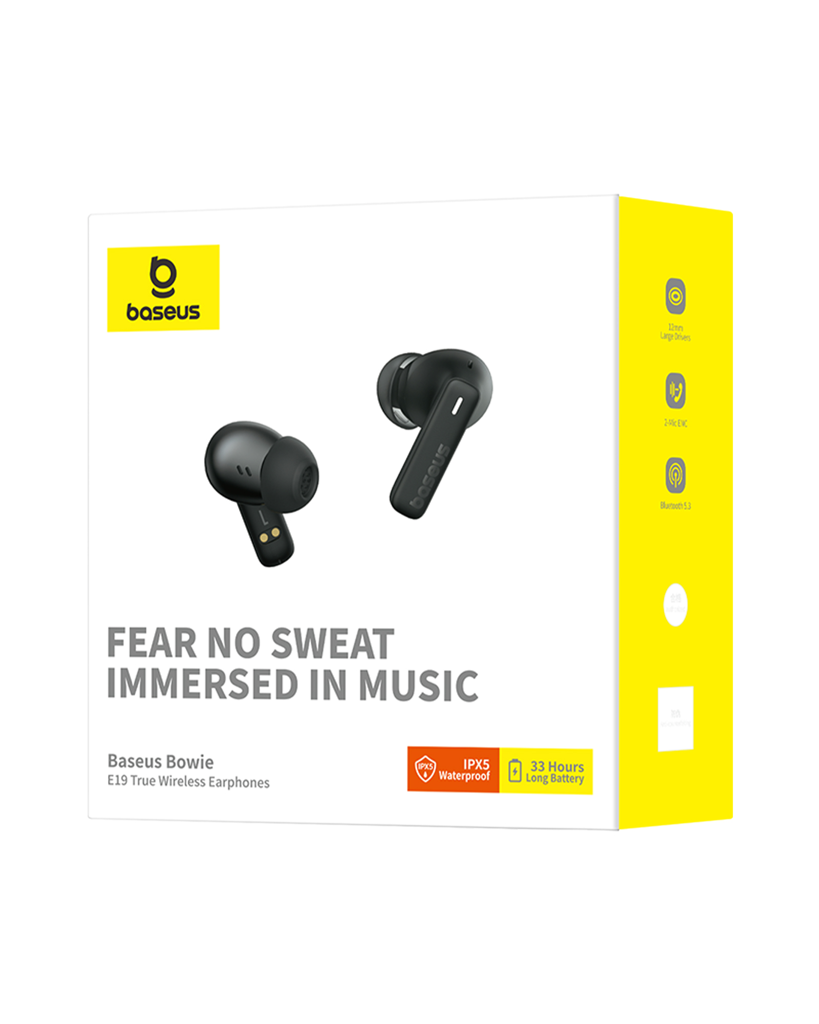 Baseus Bowie E19 True Wireless Earphones - Cluster Black