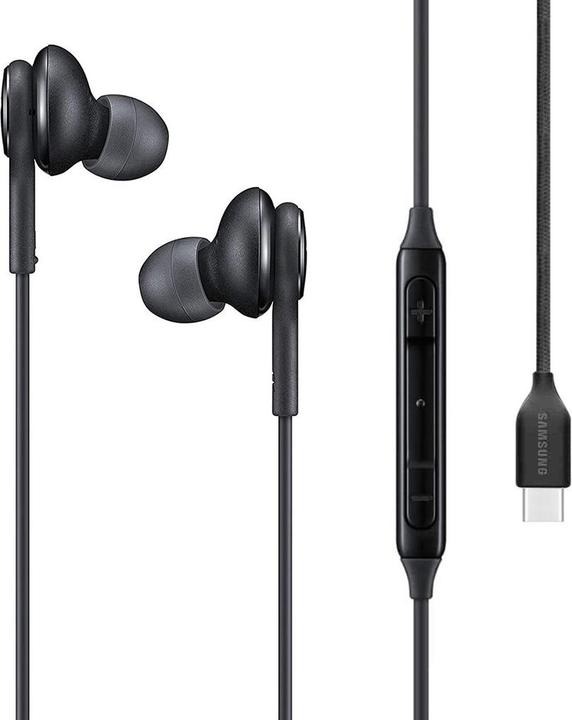 SMSUNG EO-IC100 USB-C-Kopfhörer mit knotenfreiem Stoffkabel und Sound von AKG, Schwarz