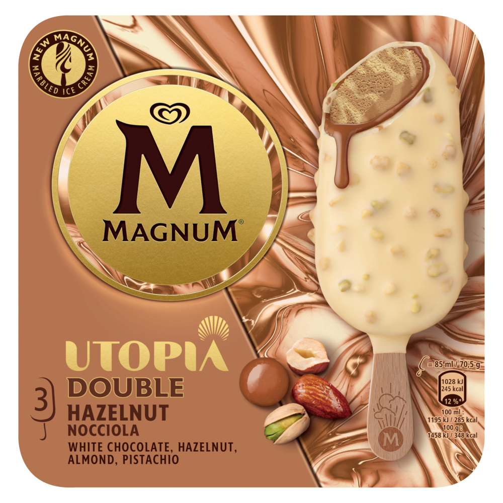 Magnum Utopia Double Hazelnut Ice Cream Sticks 300ml