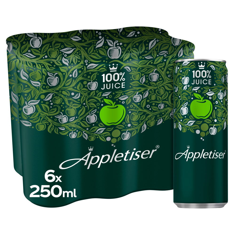 Appletiser 100% Apple Juice Lightly Sparkling 6 X 250ml