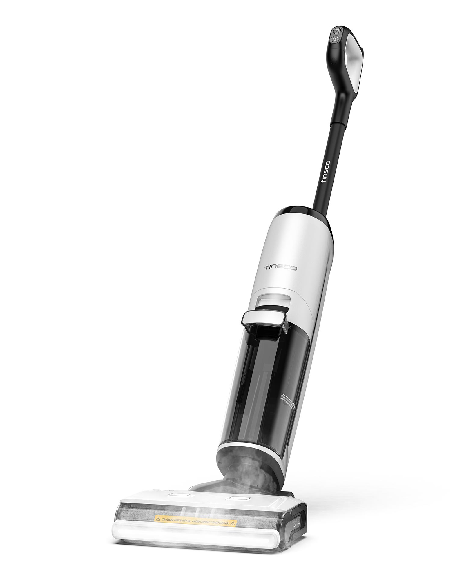 TINECO FLOOR ONE S7 STEAM Akku-Dampfreiniger, Dampfmop für harte Böden mit Digitalanzeige, Selbstreinigung, Kantenreinigung, Vortrieb, sicher für Kinder und Haustiere