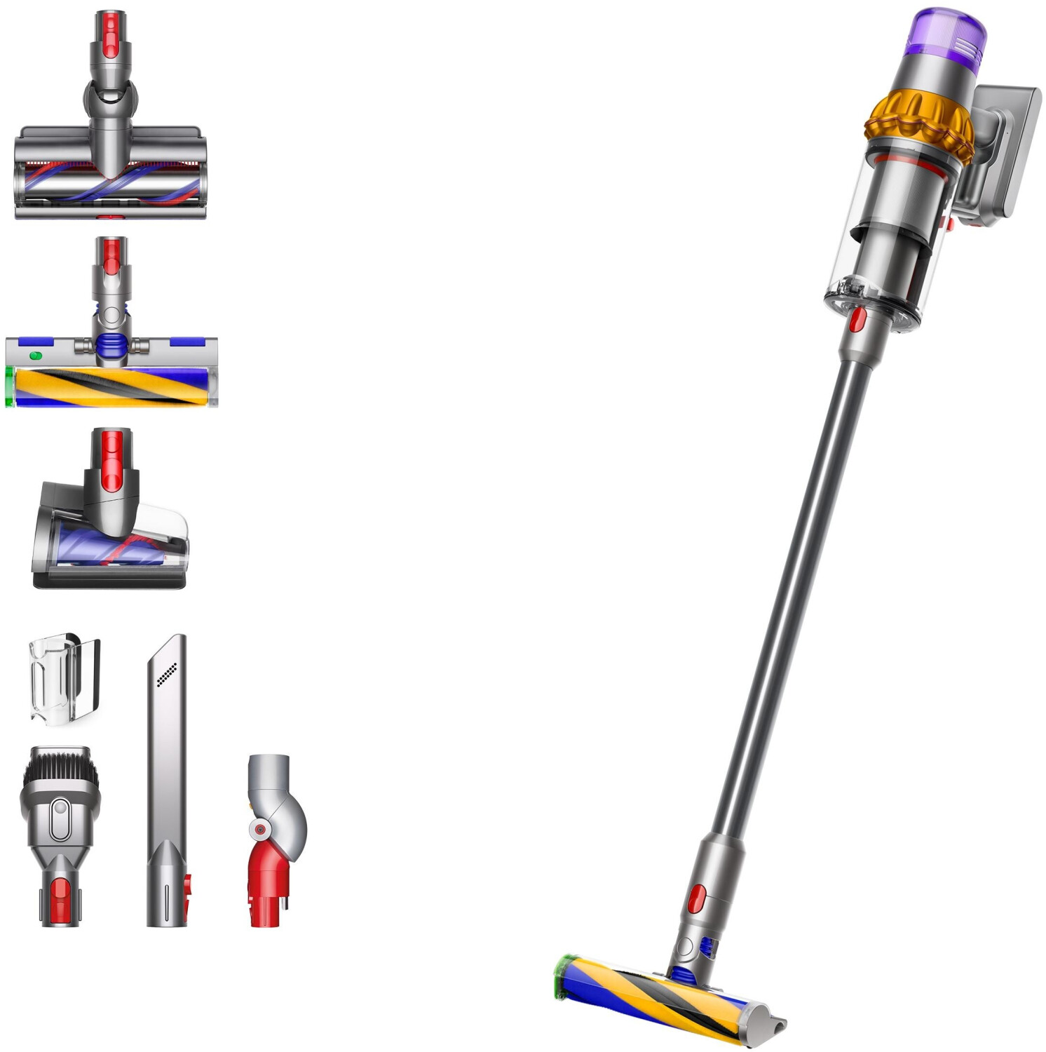Dyson V15 DETECT ABSOLUTE Stabstaubsauger Nickel, Edelstahl
