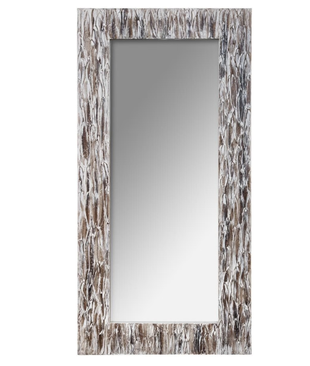Léo textured mirror 166 x 80cm wood