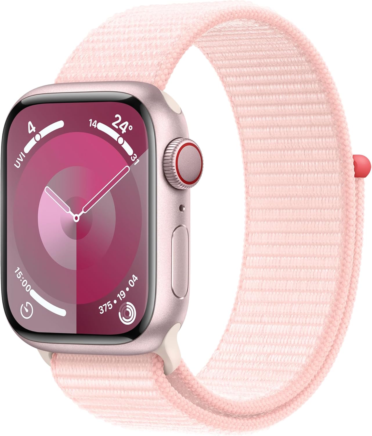 Apple Watch S9 (41mm/ GPS) - Pink Aluminum Case with Light Pink Sport Loop