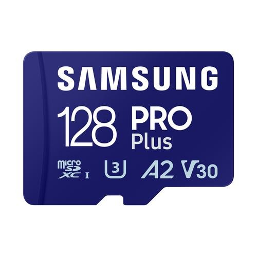 Samsung PRO Plus MicroSDXC (2023) 128GB + SD-adapter SD Card 128GB Pro