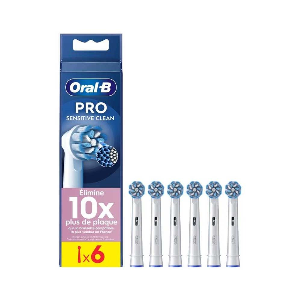 Oral-B Sensitive Clean Pro Zahnbürstenköpfe, Weich, 6er-Pack