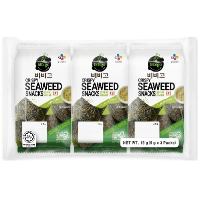 CJ Seasoned Seaweed Snacks (Wasabi) (5g x 3) x 12