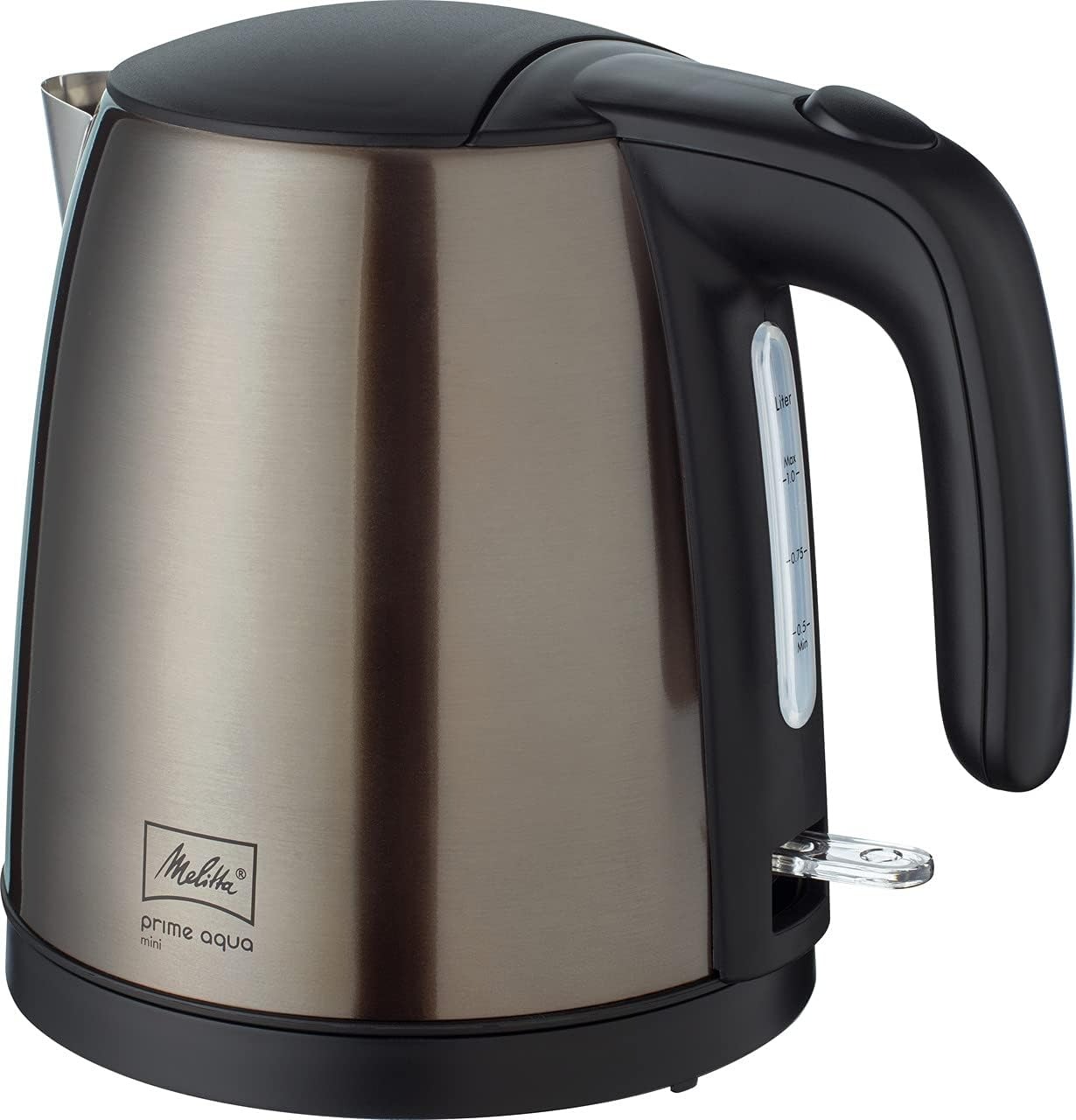 Melitta Prime Aqua Mini Wasserkocher Edelstahl Metallic Grau 1,0 L 2200 W 1018-06