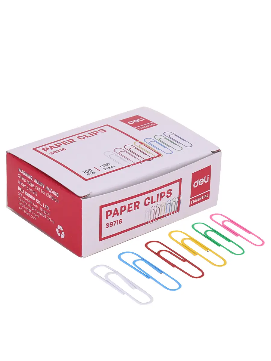 Deli Colored Paper Clips, Office Stationery Supplies, Assorted Colors, 1-box | Desk Accessories & Storage Products | Joybuy