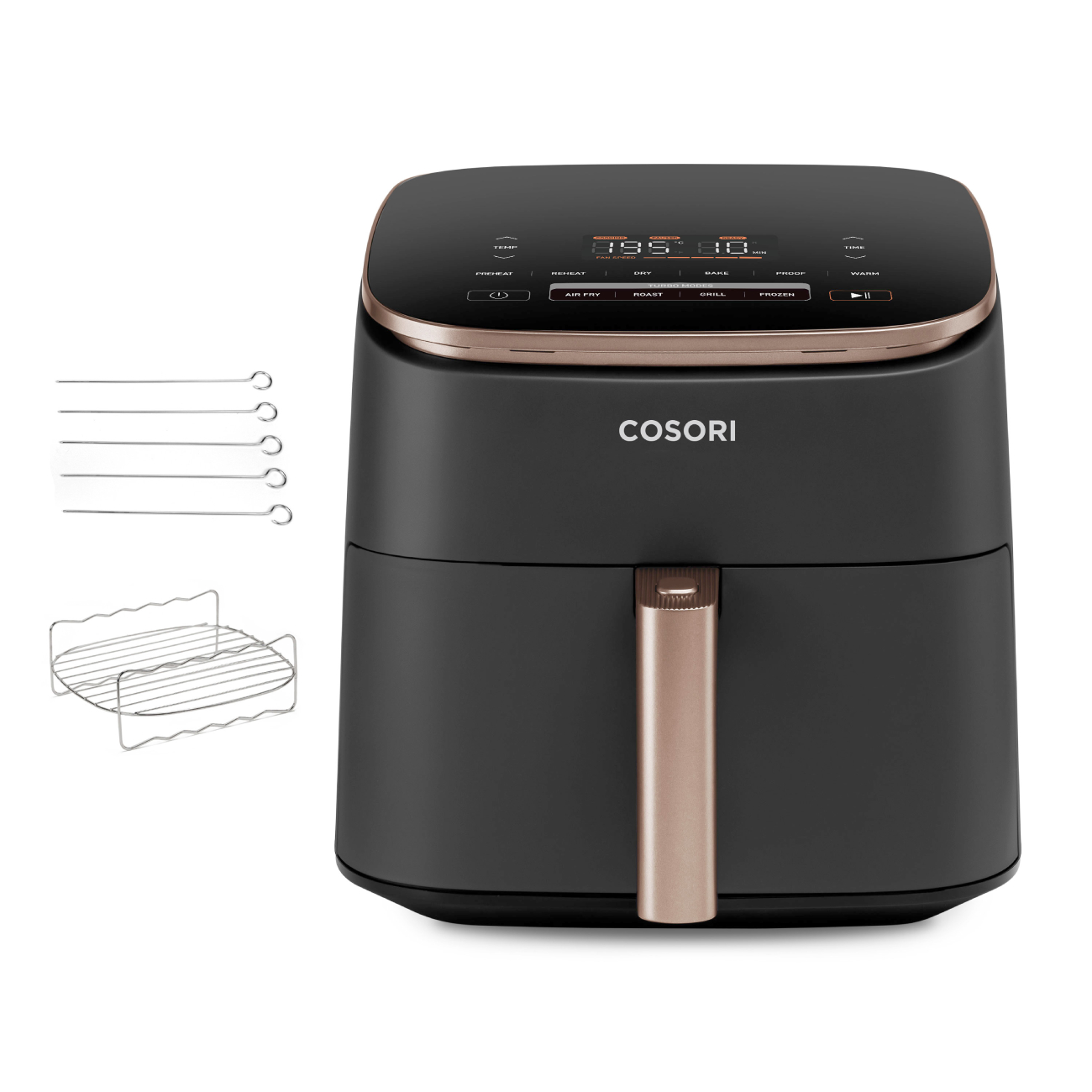 COSORI Turbo Blaze Chef Edition Freidora de Aire sin Aceite 6L 1725W Negra