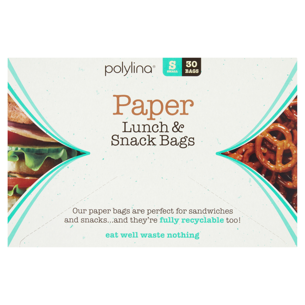 Polylina Small Paper Lunch & Snack 30 Bags