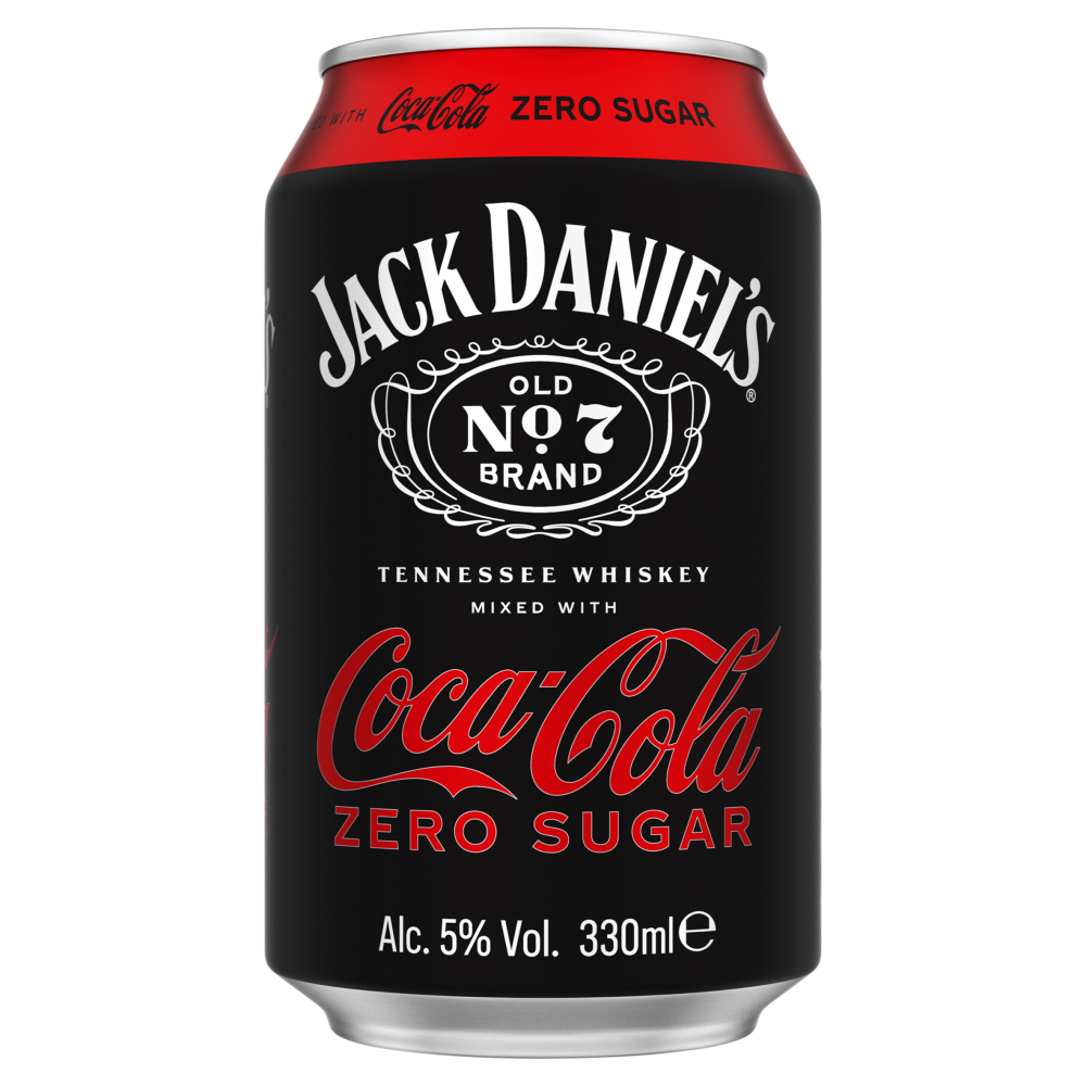 Jack Daniel's & Coca-Cola Zero Sugar 330ml
