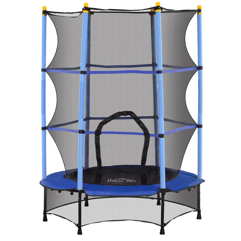 Homcom Kids Trampoline with Safety Enclosure 4.6ft