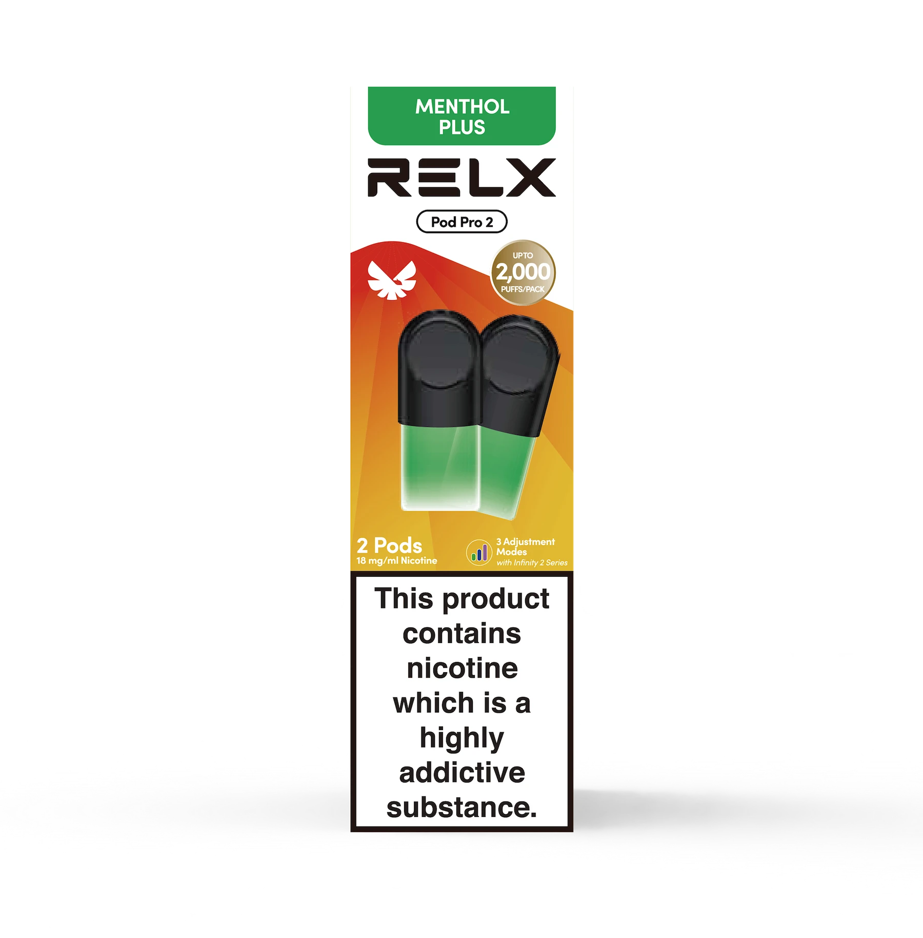 RELX Menthol Plus Pre-filled 2 Pods Pack | Pods