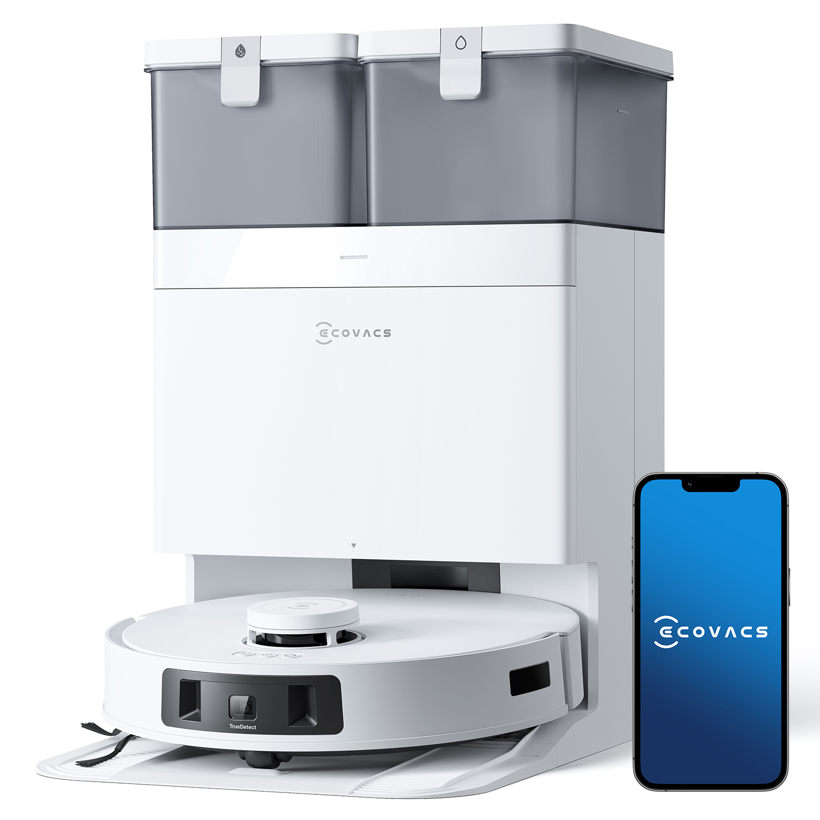 ECOVACS DEEBOT T30C Pro Omni GEN 2 Saug- und Wischroboter, 15.400Pa Saugkraft, Auto-Entleerungsstation, Heißlufttrocknung, 200min Laufzeit, ideal für Tierhaare & Teppiche (T30C PRO Iteration)
