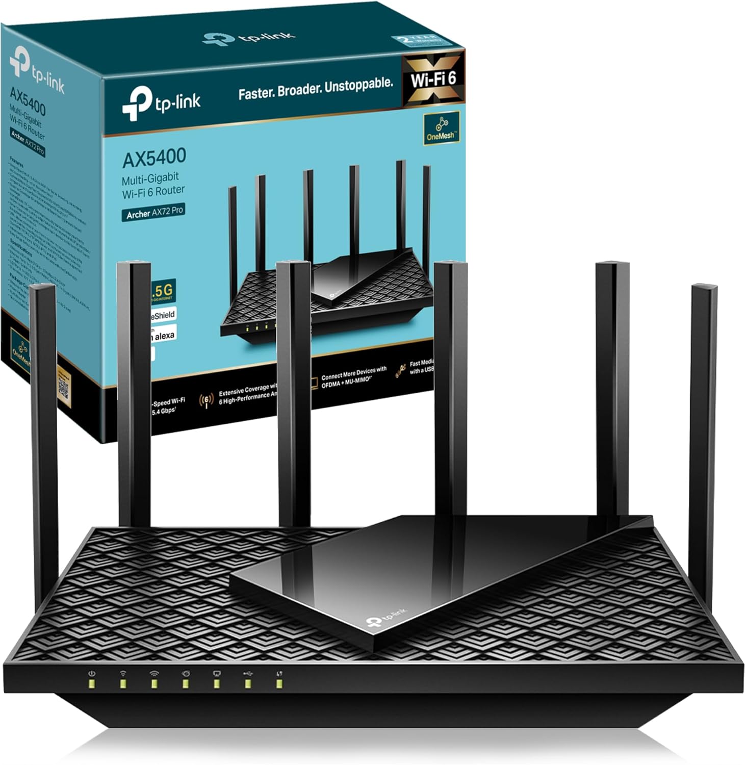 Tapo Archer AX72 Pro WiFi 6 Router, 2.5G Multi-Gigabit Port