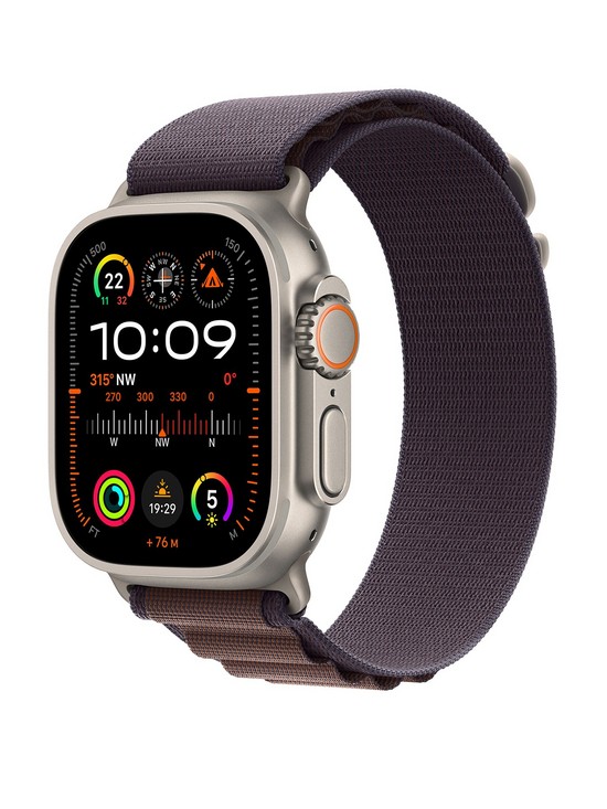 Apple Watch Ultra2 (49mm/ GPS/ Cellular) - Titanium Case with Indigo Alpine Loop (Small)