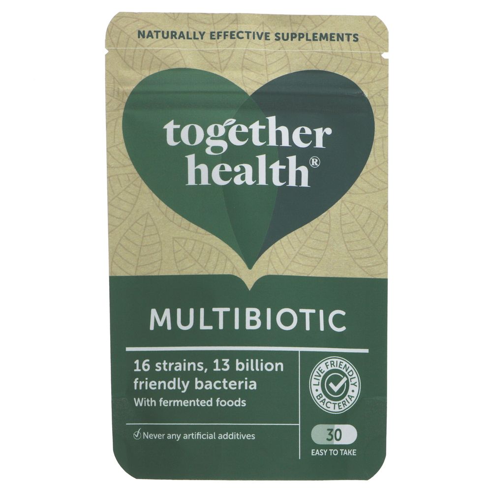 TOGETHER HEALTH - Multibiotic - 16 Strains - 13 Billion CFU,Fermented Foods - 30 CAPS
