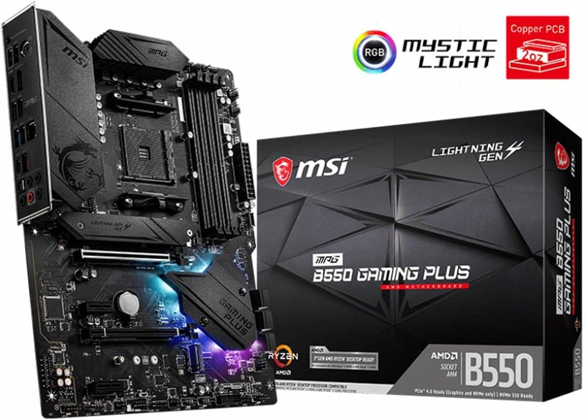 MSI MPG B550 Gaming Plus (ATX AMD AM4 DDR4 M.2 USB 3.2 Gen 2 HDMI ATX Gaming Moederboard