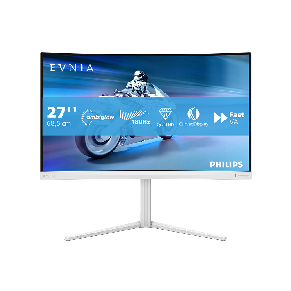 Philips Evnia 5000 27M2C5501/00 27" VA LCD Quad HD 180Hz 1ms Curved Height Adjustable Gaming Monitor