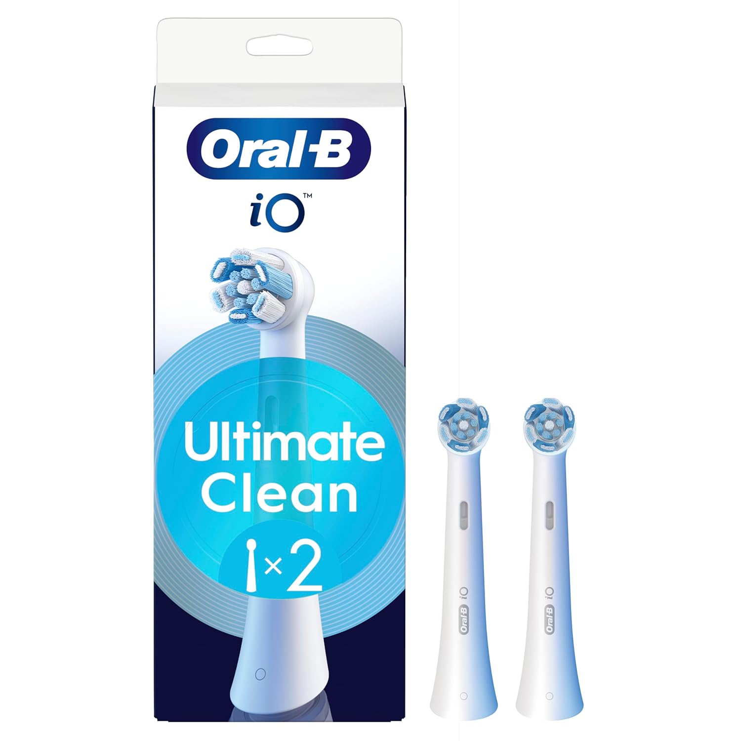 Oral-B Ultimate Clean Ersatzbürstenköpfe, Weiß, gründliche Reinigung, entfernt Plaque, runder Bürstenkopf für elektrische Zahnbürsten, Oral B iO