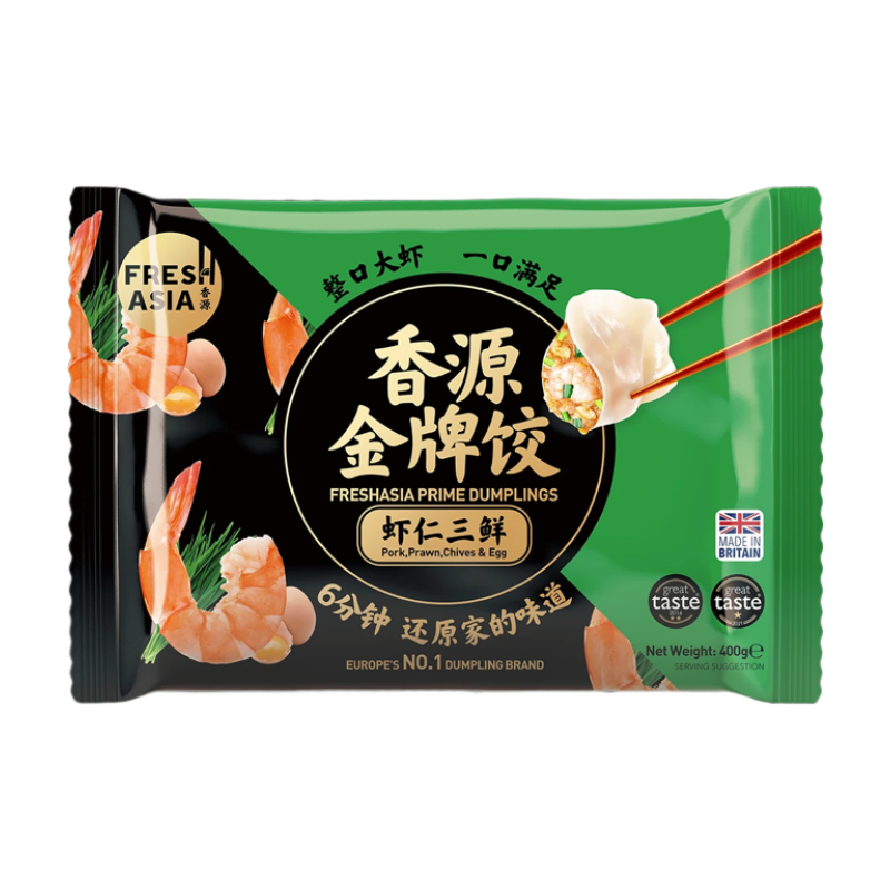 FRESHASIA Pork, Prawn, Chive & Egg Dumplings 400g/pack