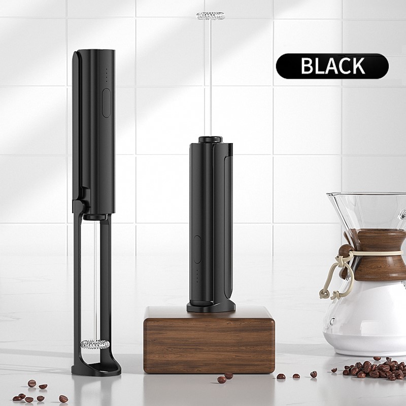 Handheld Electric Milk Frother, Standing-rack Attached