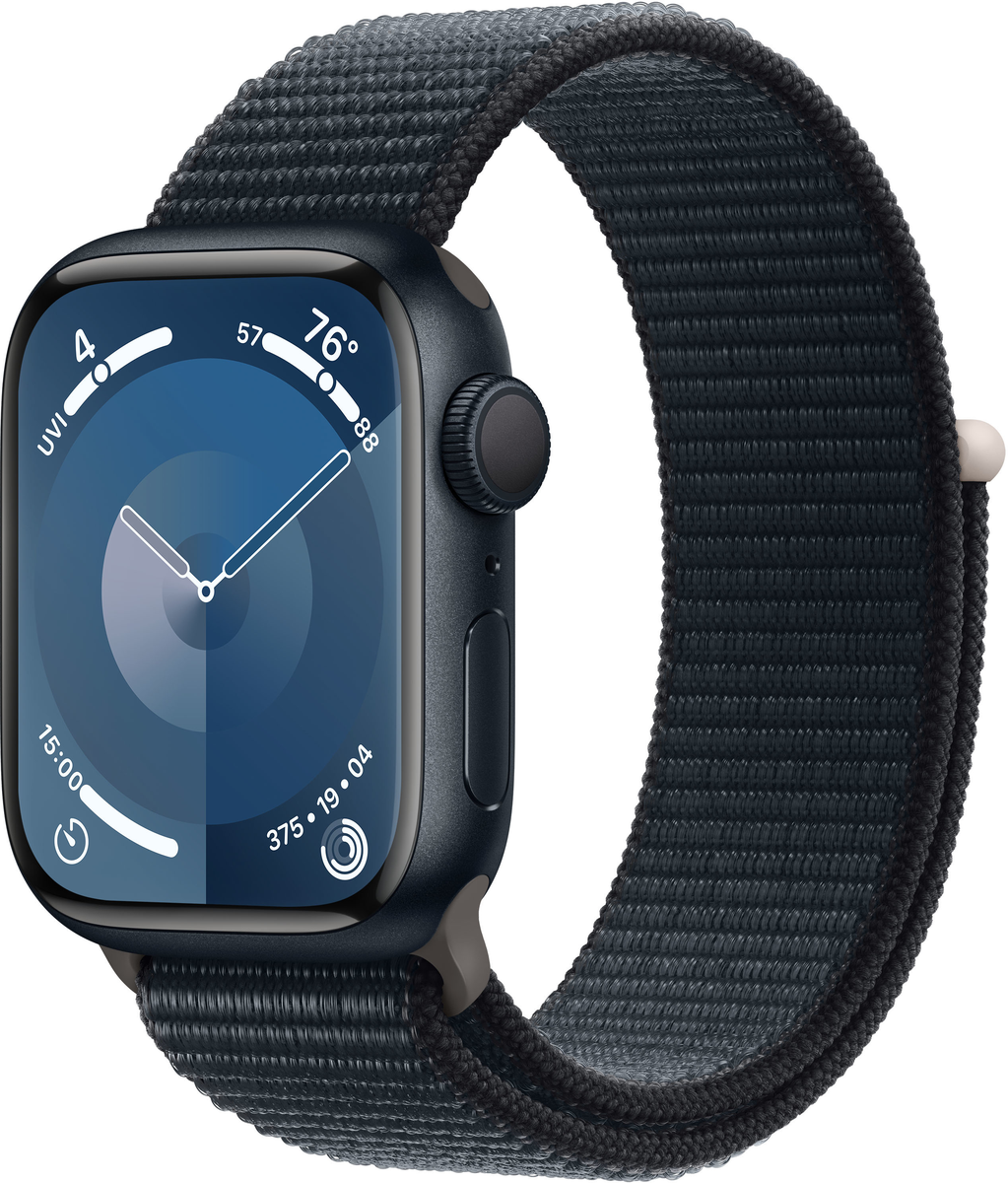 Apple Watch S9 (41mm/ GPS) - Midnight Aluminum Case with Midnight Sport Loop