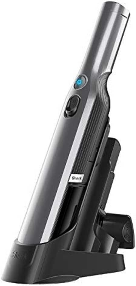 Shark Handstaubsauger [WV200EU] Beutelloser Handstaubsauger mit Akku, 115 Watt, Schwarz und Grau